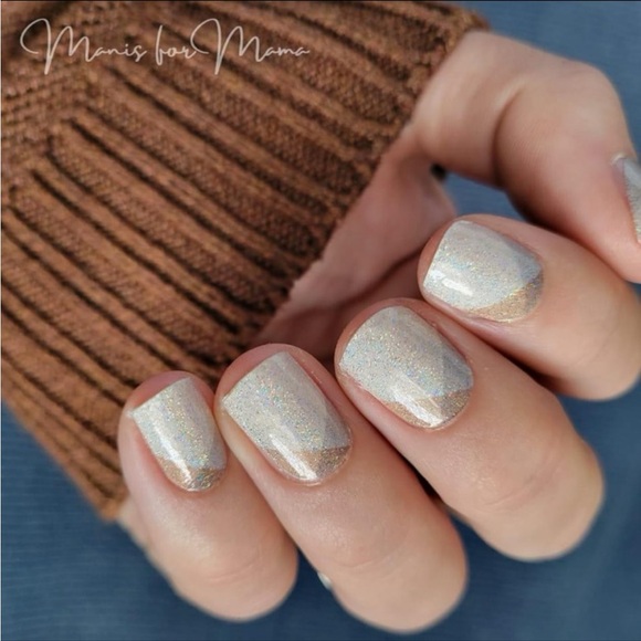 *Retired* Color Street: Holo Your Heart | Beige Tan Gray Neutral Glitter Shimmer - Picture 5 of 16